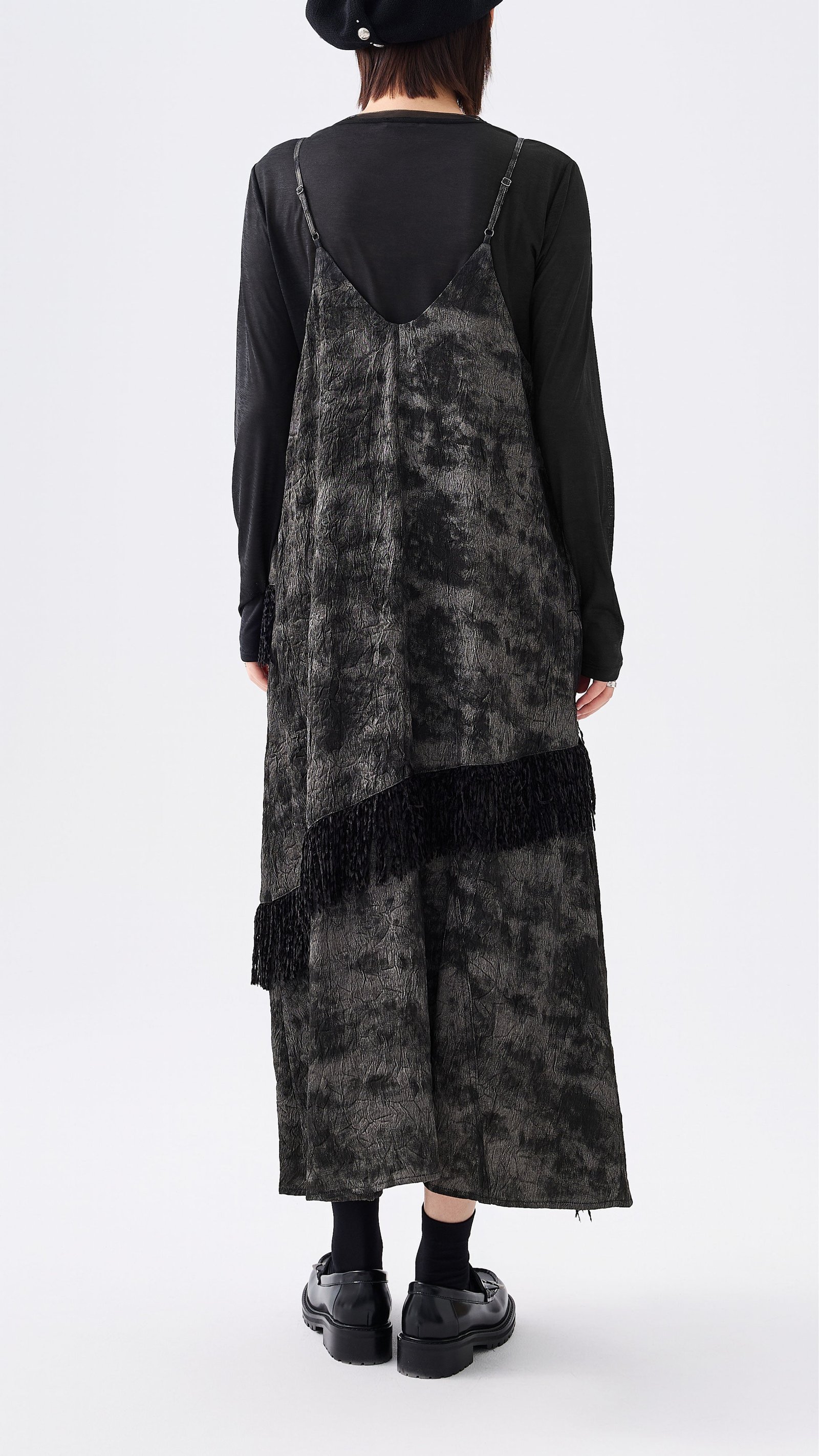 Western Faux Denim Cami Dress - Image 3