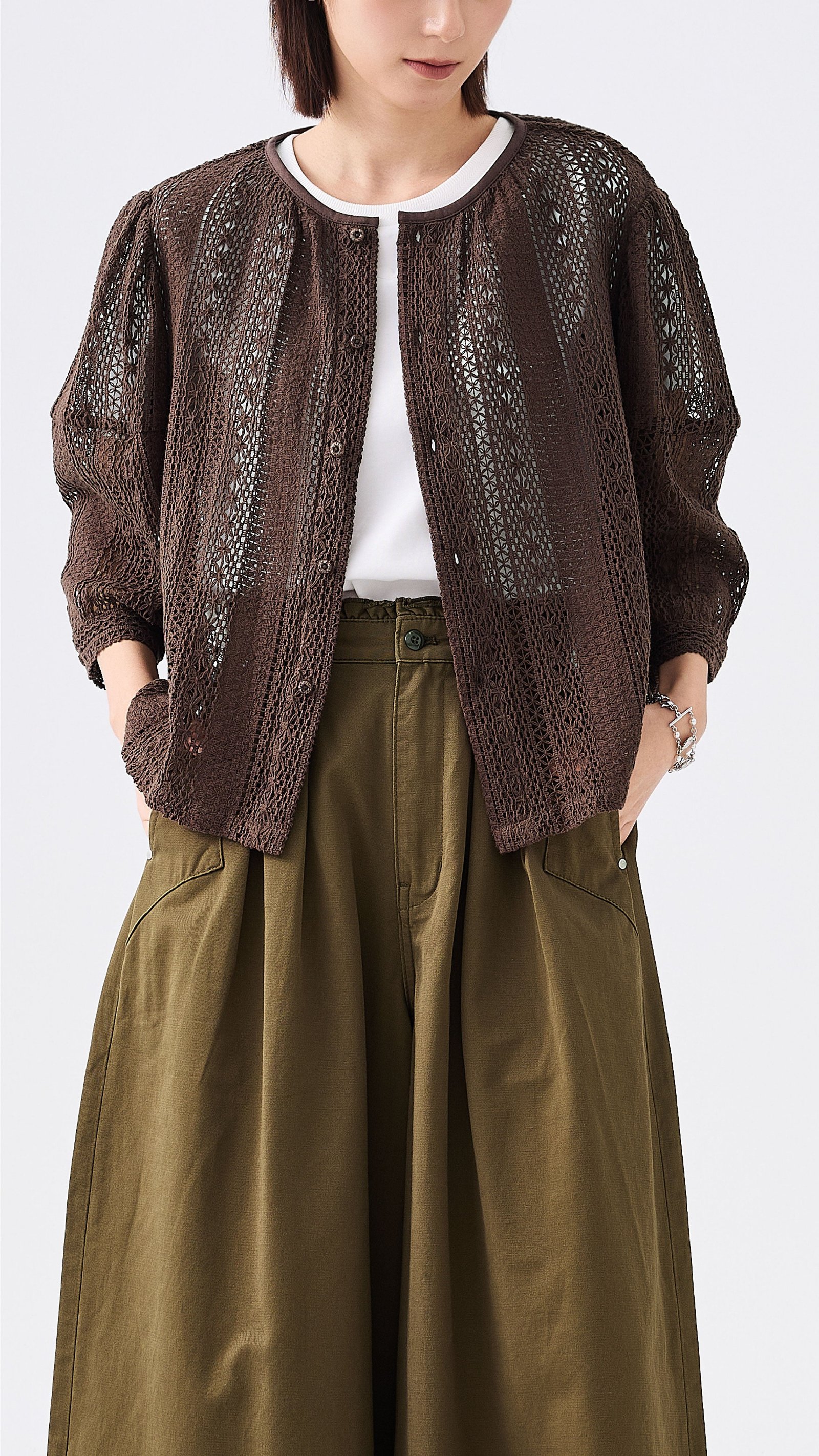 Doll Sleeves Lace Jacket