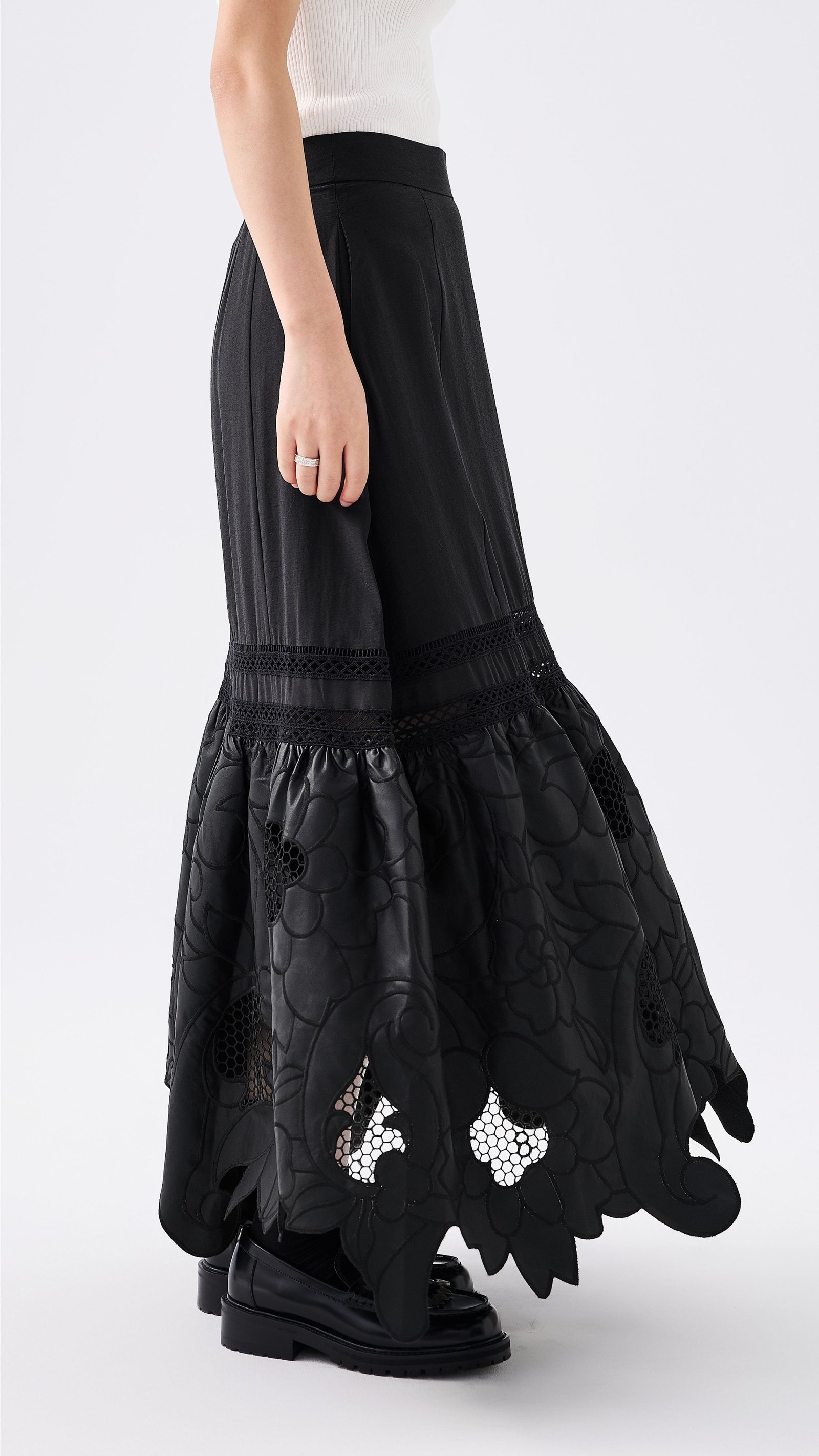 Faux Leather Patch Skirt - Image 2