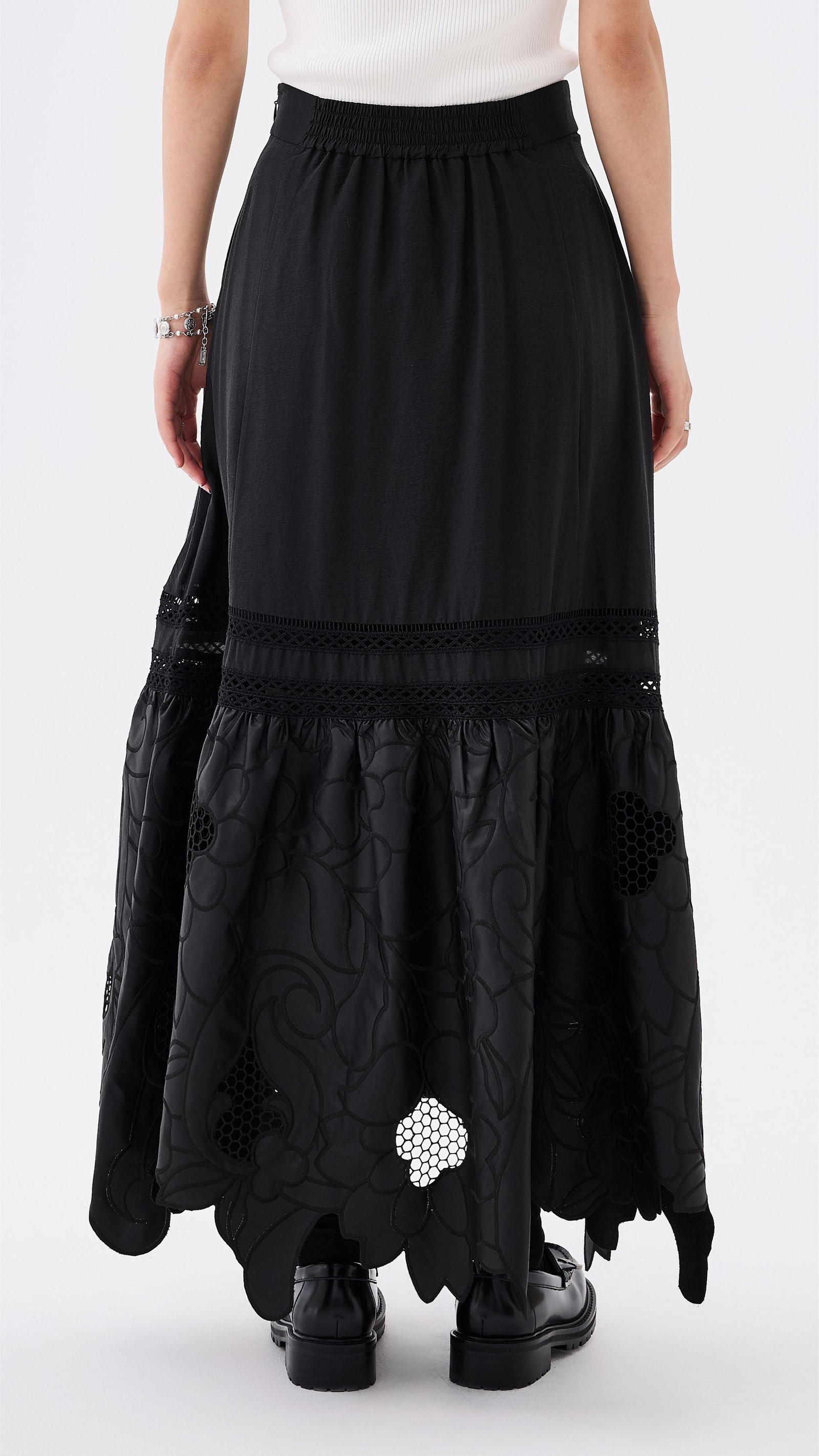 Faux Leather Patch Skirt - Image 3