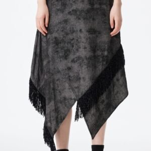 Western Faux Denim Pencil Skirt