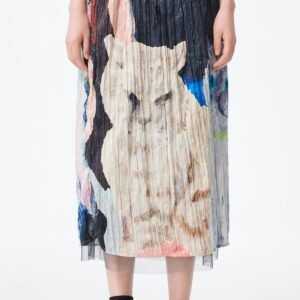 Crushed Mythical Animal Graphic Pencil Skirt