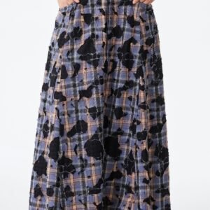 Patchwork Lace Flare Skirt