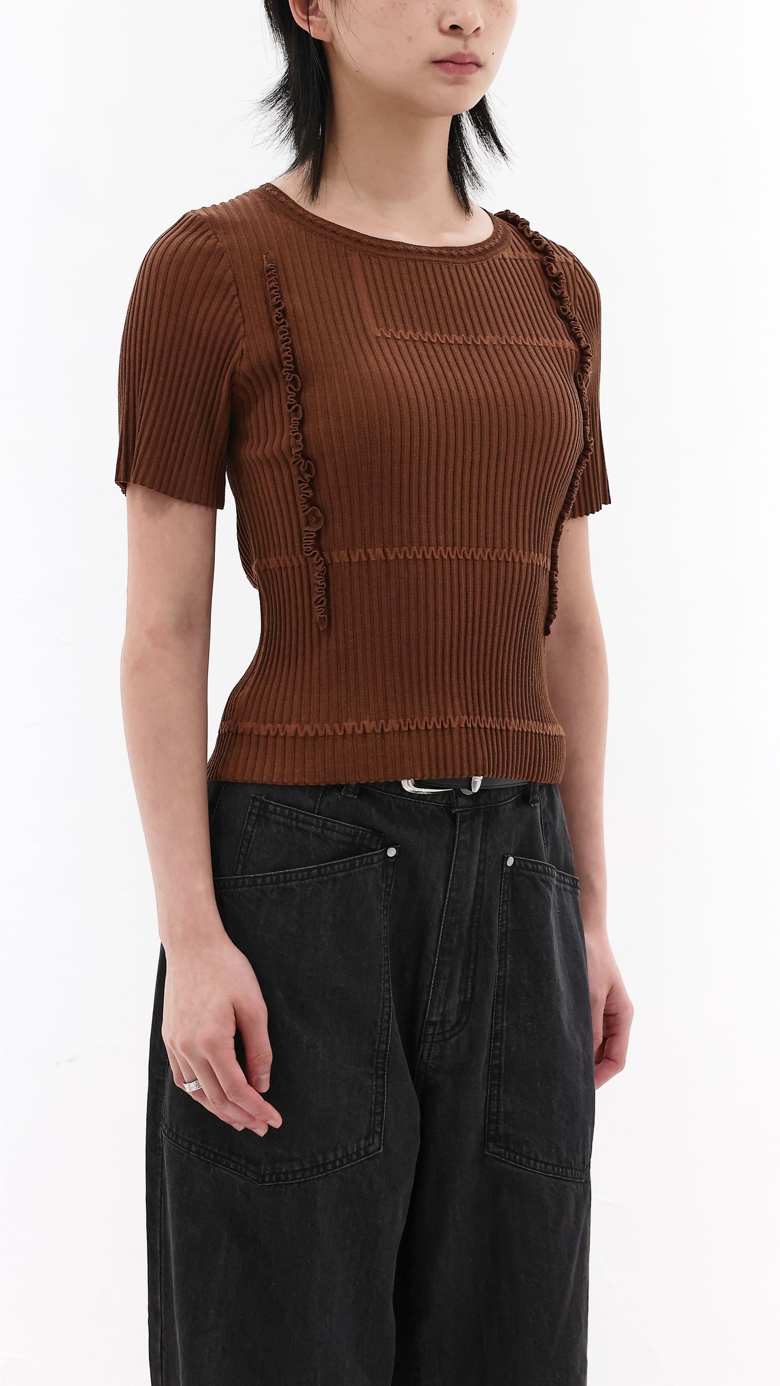 Basic Short Sleeves Sweater - Image 2