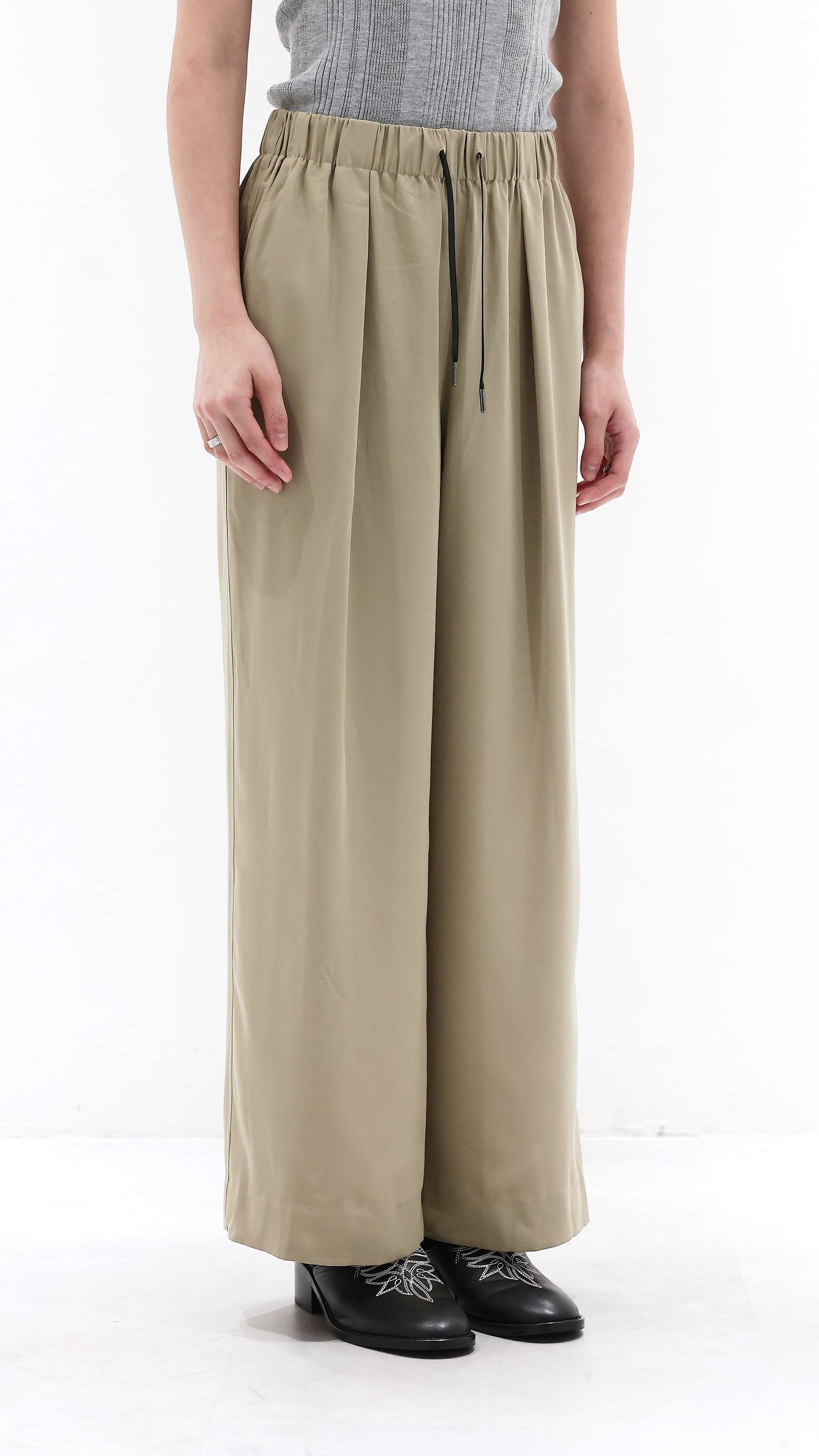 Wide-Leg Drawstring Pants - Image 2
