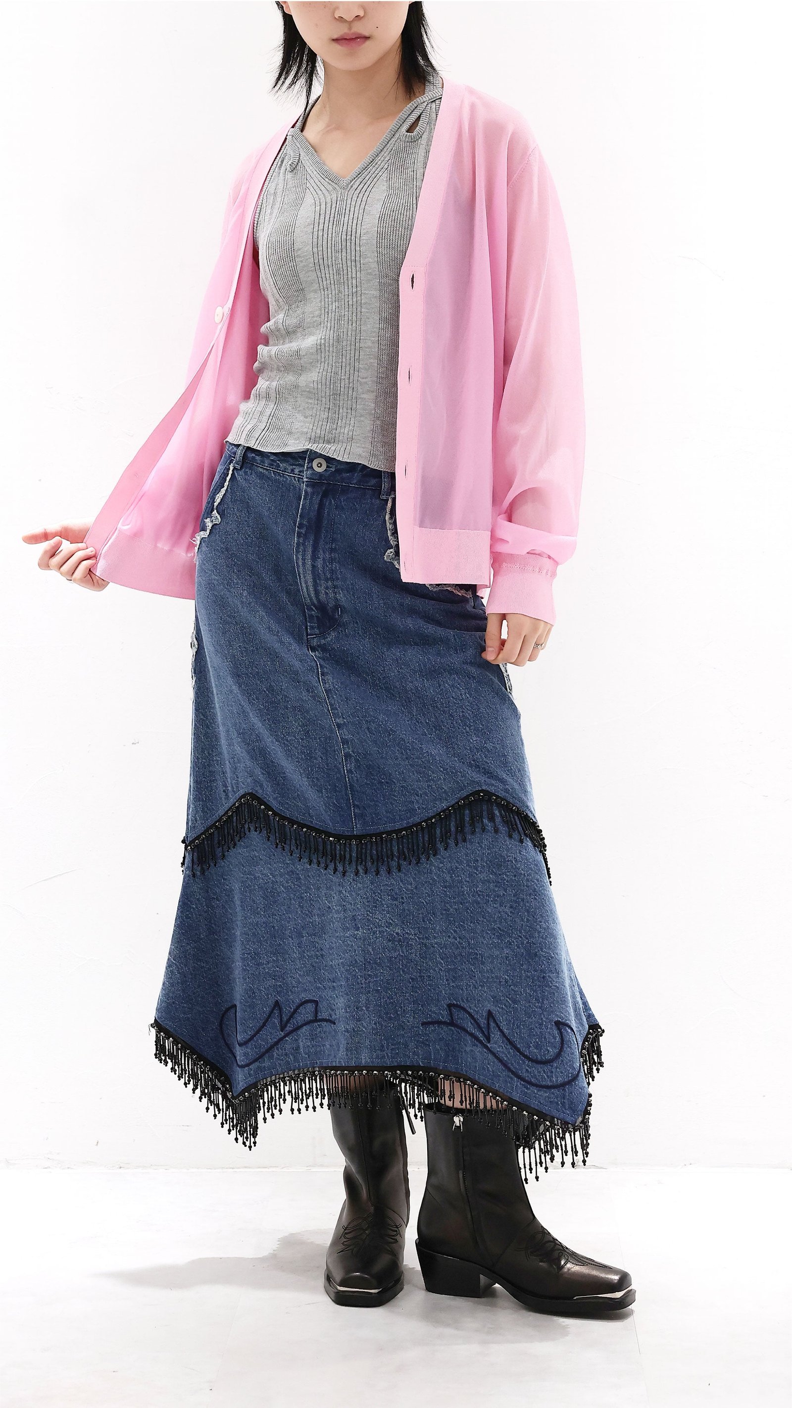 Cropped Sheer Cardigan - Image 5