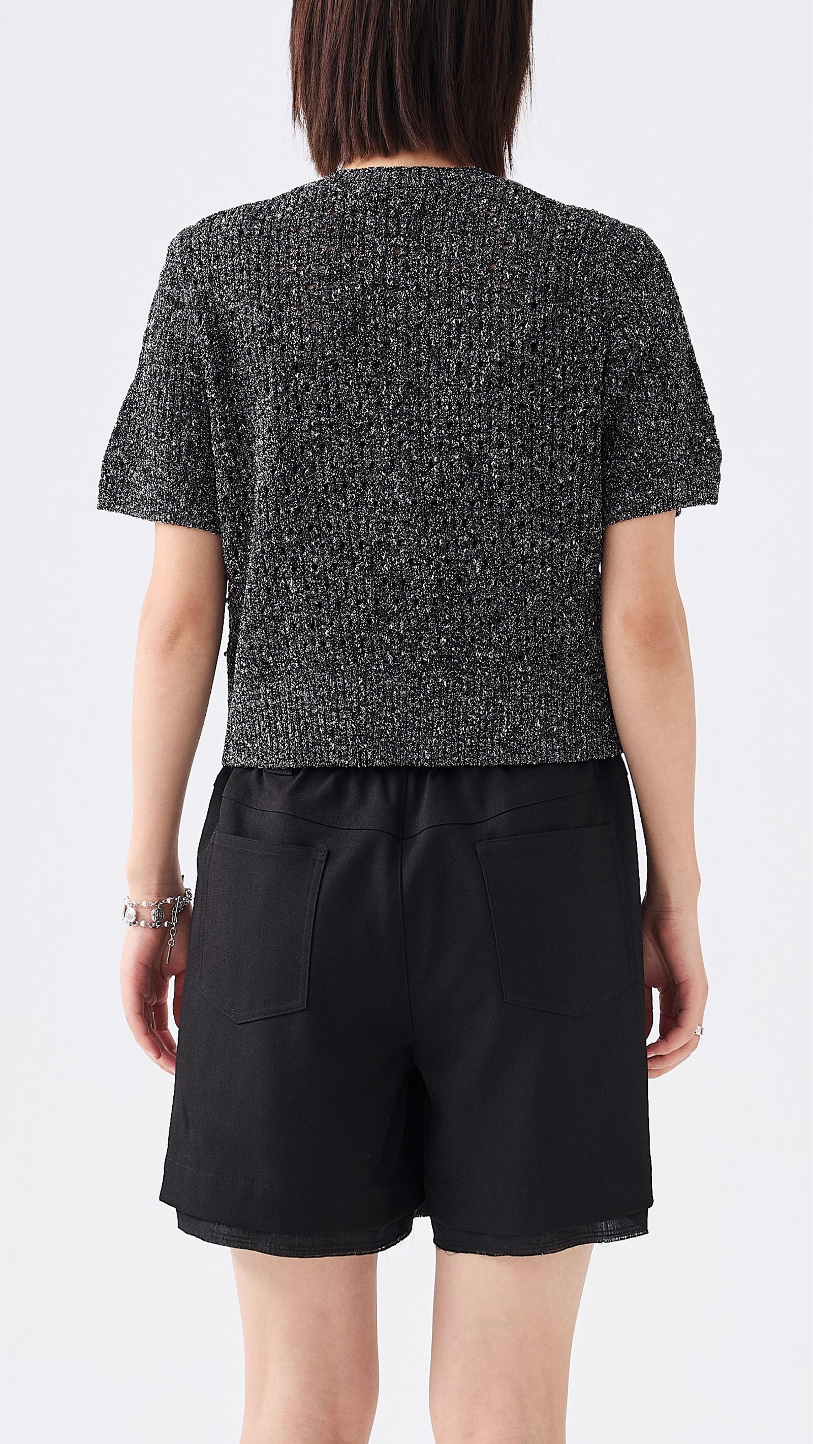 Metallized Knit Cardigan - Image 3