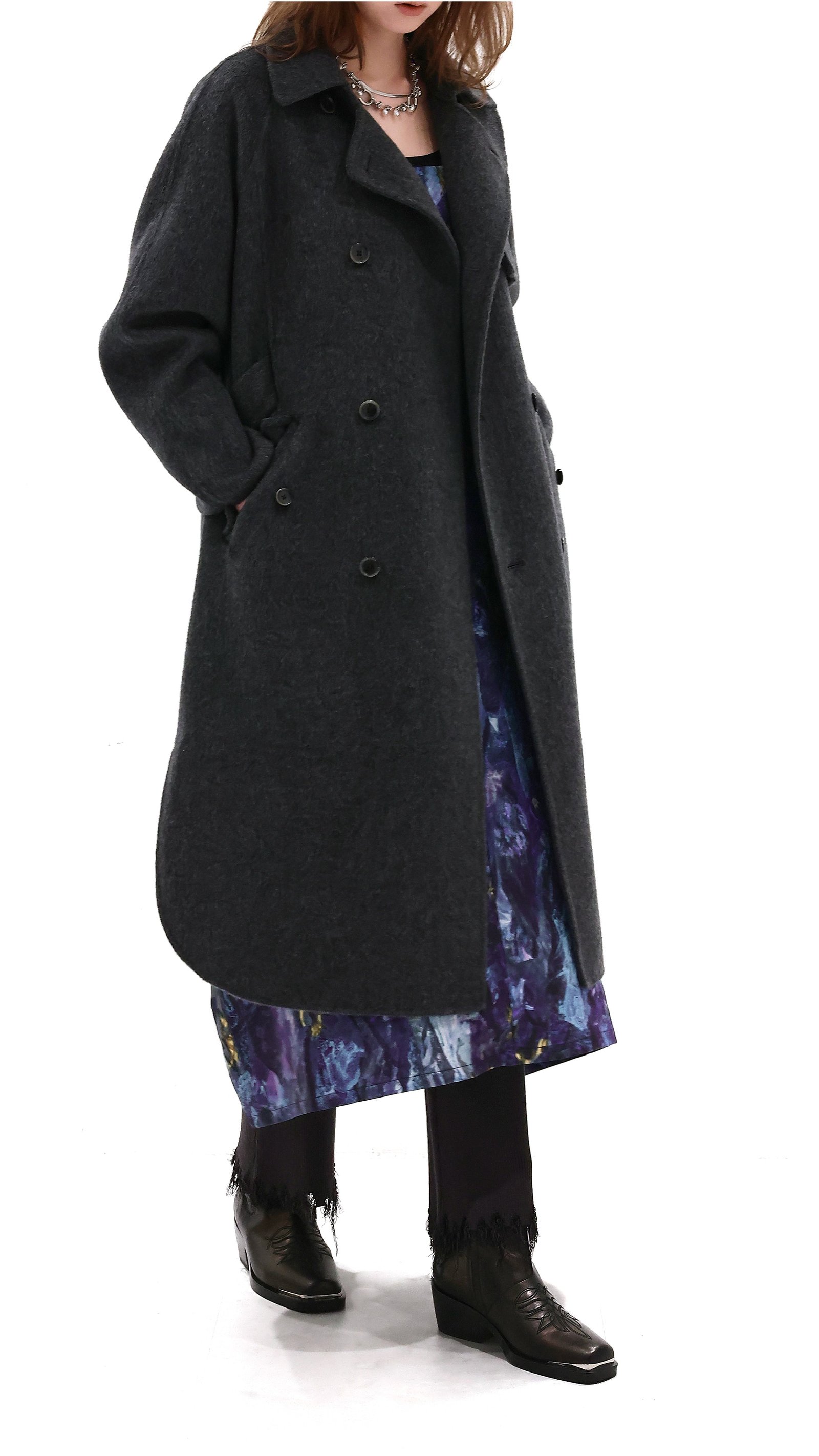 Wool Alpaca Long Coat - Image 3