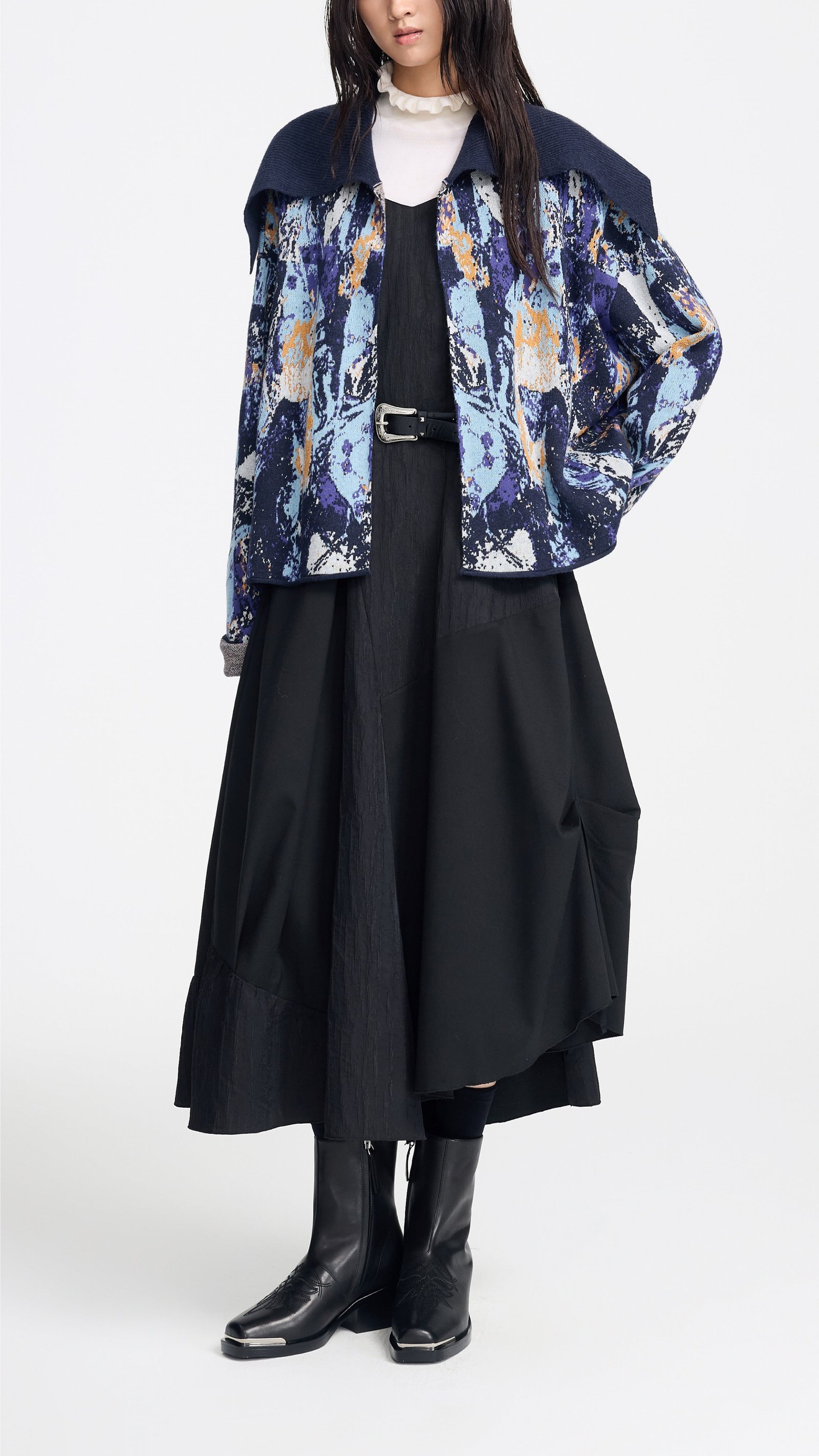 Irregular Patched Dress - Image 4