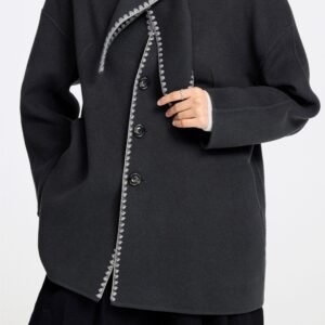 Crochet Edge Wool Coat