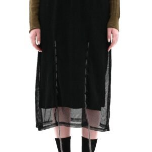 Mesh Covered Knit Skirt