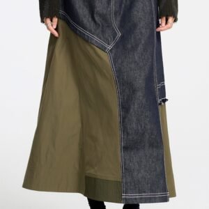 Rebuild Denim Army A-line Skirt