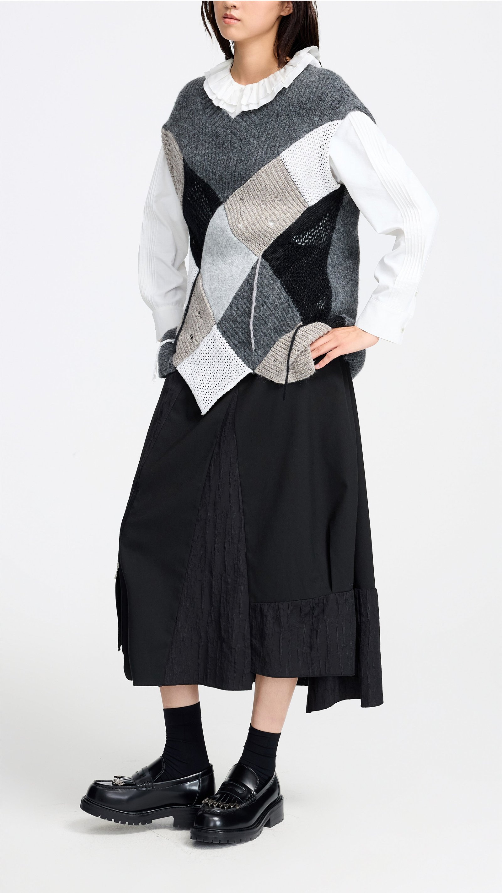 Irregular Patched Skirt - Image 5