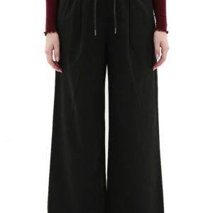 Wide-Leg With Drawstring Pants