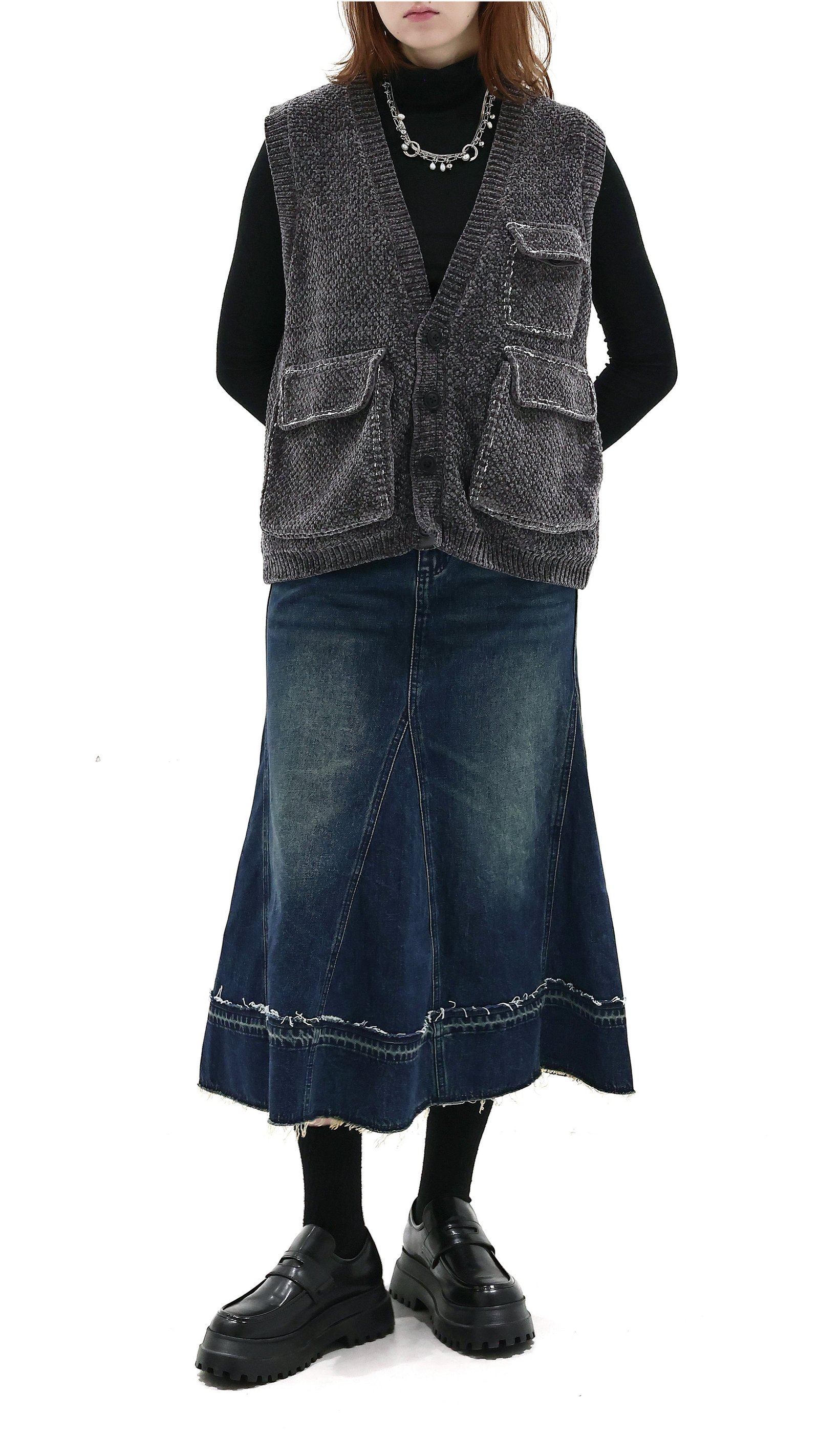 Knitted Military Waistcoat - Image 5