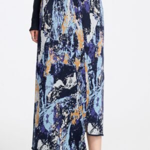 Glitch Camouflage Jacquard Pencil Skirt